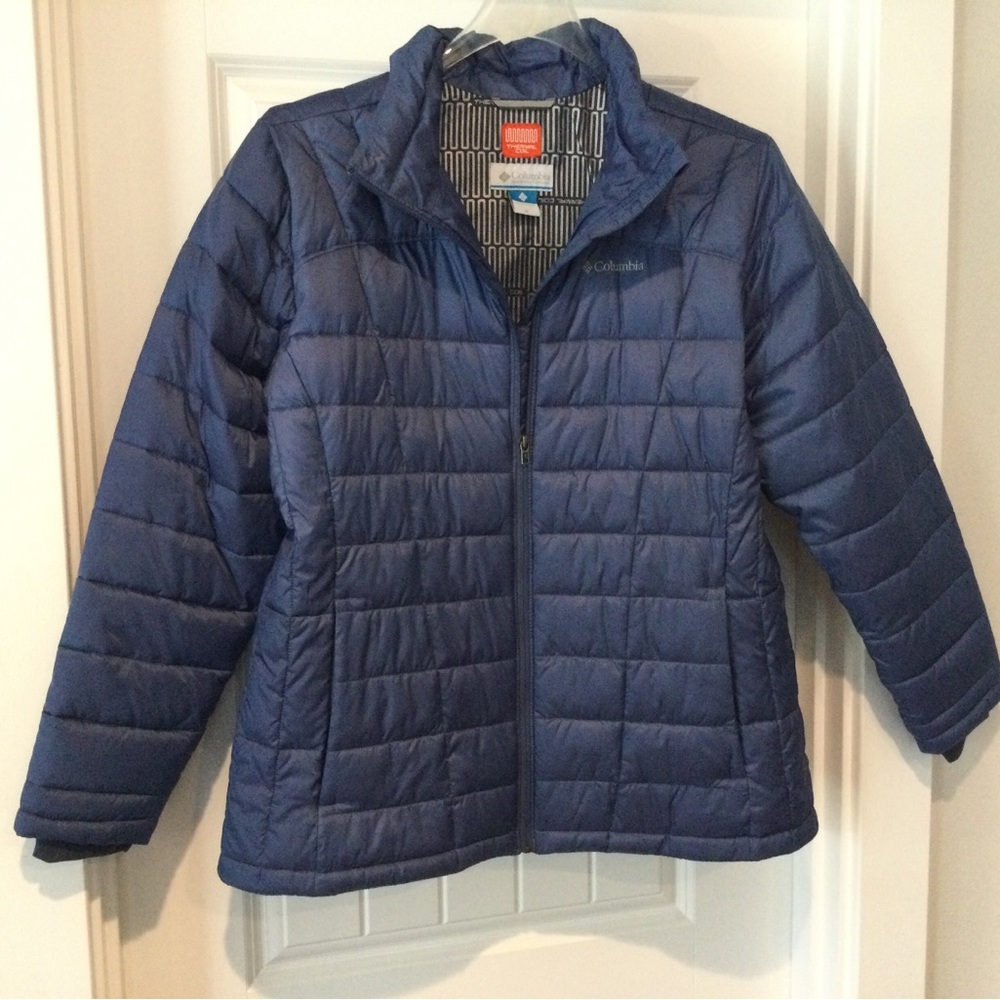 Columbia Blue Quilted Puffer Jacket Size 1X
